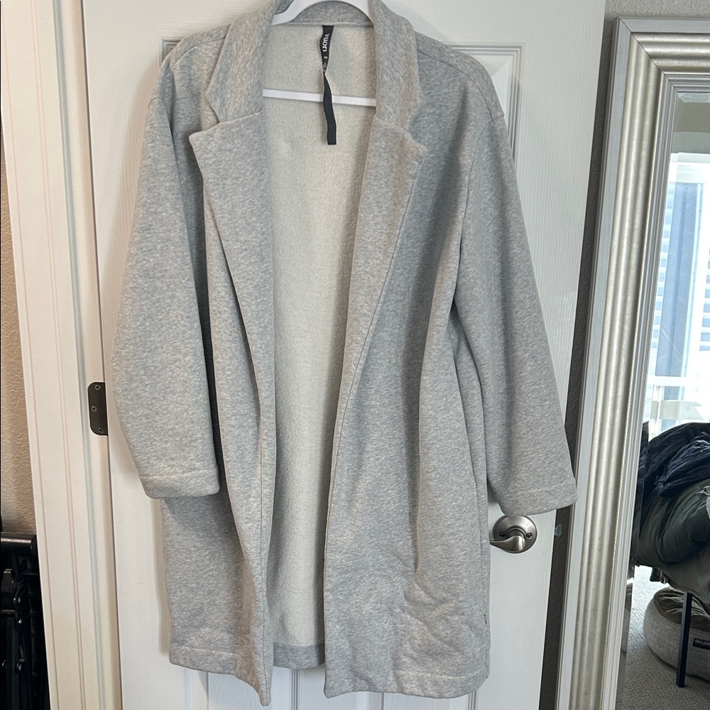 Vuori Light Gray Open-Front Women's Coat